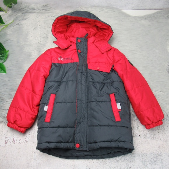 BIG CHILL Freestyle Fleece Lined Hooded Warm Winter Jacket Little Boys Small - Picture 4 of 11